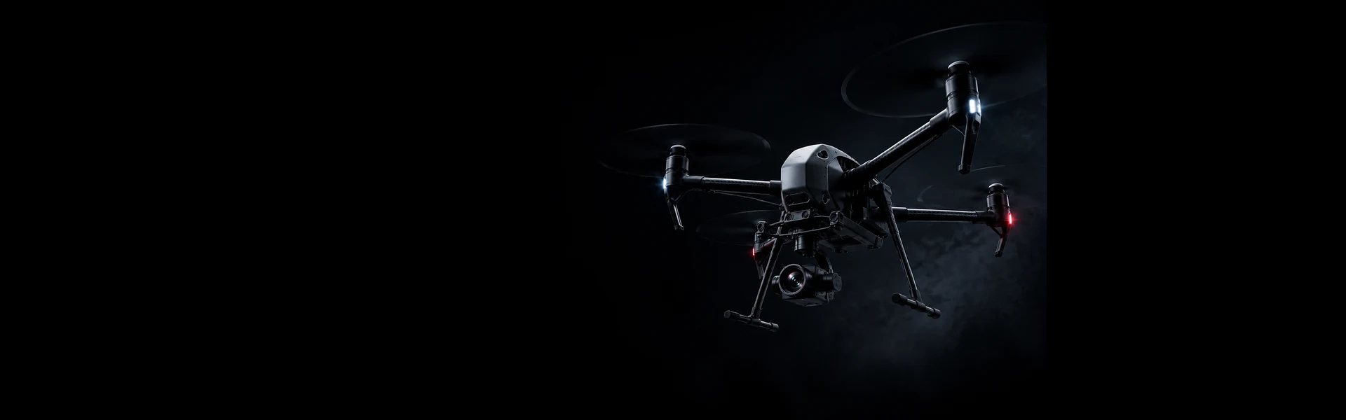 Aerospace industry industrial drone and advanced aviation technology hero banner