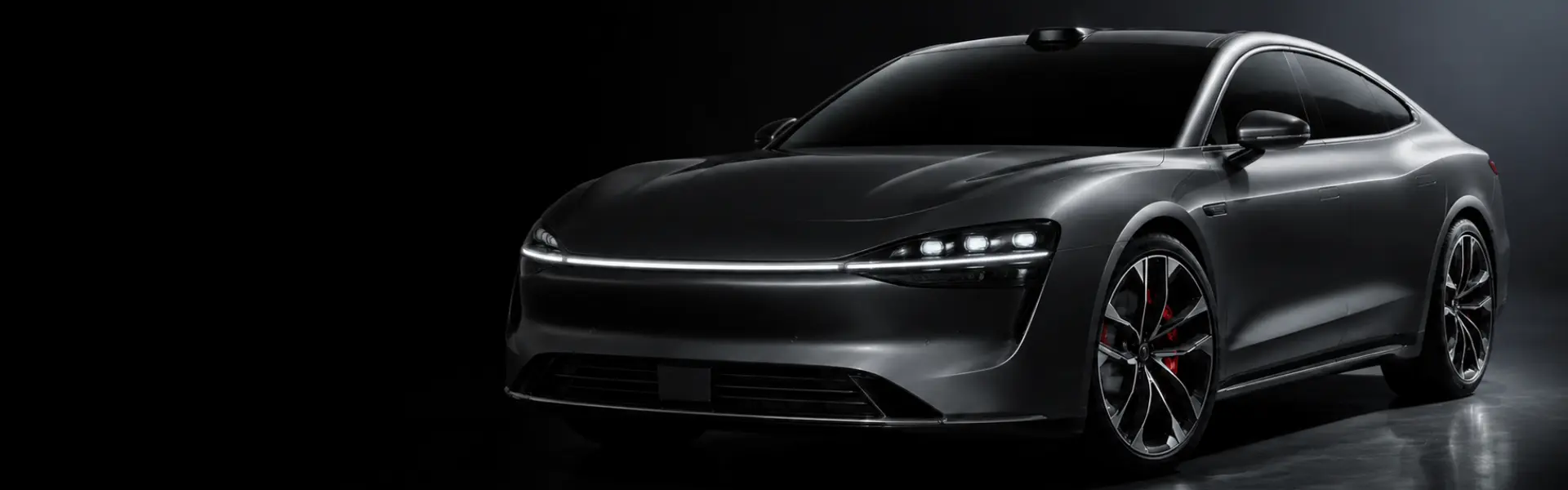 Automotive CNC machining and electric vehicle manufacturing hero banner with modern vehicle design