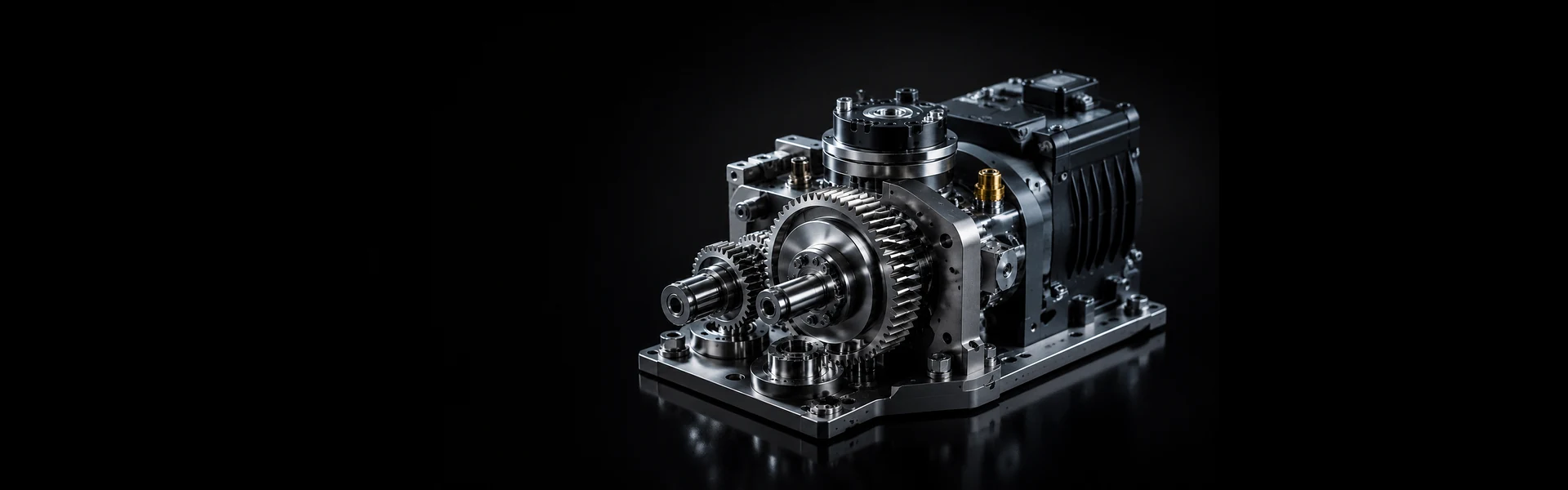 Industrial machinery CNC gearbox with precision gears and mechanical components
